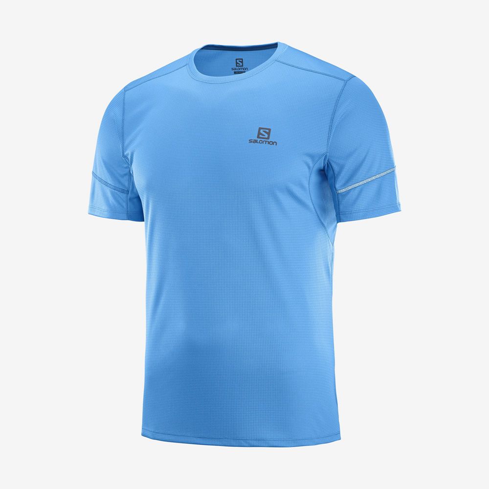 Tops Salomon Homme Bleu - Salomon AGILE - France (7510-PJQHB)